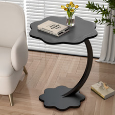 Modern C-Shaped Compact Sofa Side End Table Coffee Laptop Living Room Bedroom