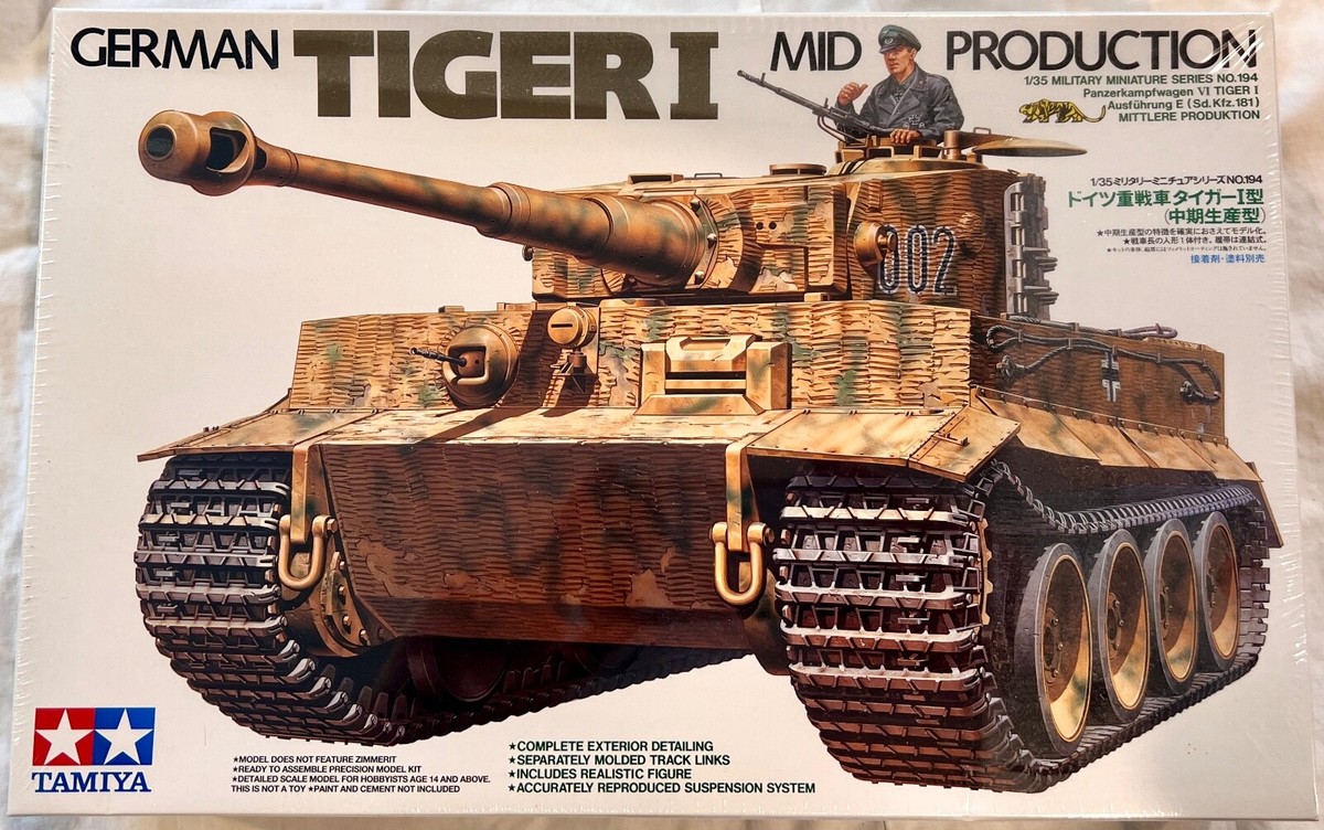 TAMIYA #35194 German Tiger I Tank - Mid Production - 1/35 Scale