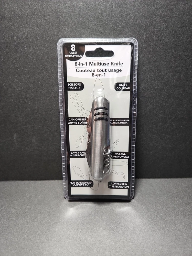 Multi-tool 8 In 1 Pocket Knife Utility Hand Tool 3.5in Long