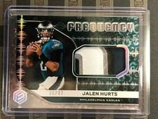 JALEN HURTS 2020 Panini ELEMENTS ROOKIE FREQUENCY 3 Color jersey /47 Eagles rc