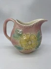 Vtg HULL MCM Sun Glow Pink Yellow Flowers Pitcher Planter #52 pattern 24oz