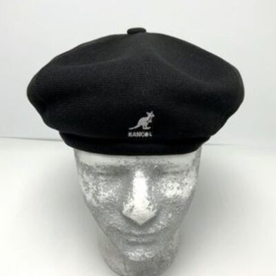 Men's Kangol Bamboo Jax Beret Black | White Casual Hats NWT | eBay