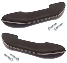 1960 1961 1962 1963 CHEVY GMC TRUCK BLACK ARM RESTS W HARDWARE 55-56665-BK*