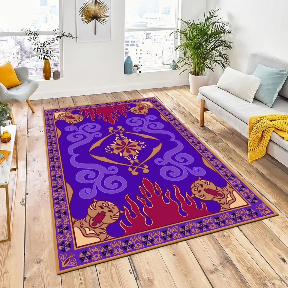 Aladdin Rug, Tale Magic Floor Mat, Living Room Area Carpet, Non Slip Rug