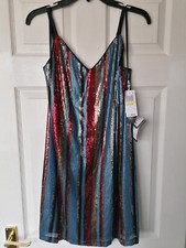 Macy's Sequin sparkly party Dress, Size Medium New Rrp £50
