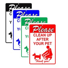 Please Clean Up After Your Pet Thank You Park Decor Notice Aluminum Metal Sign