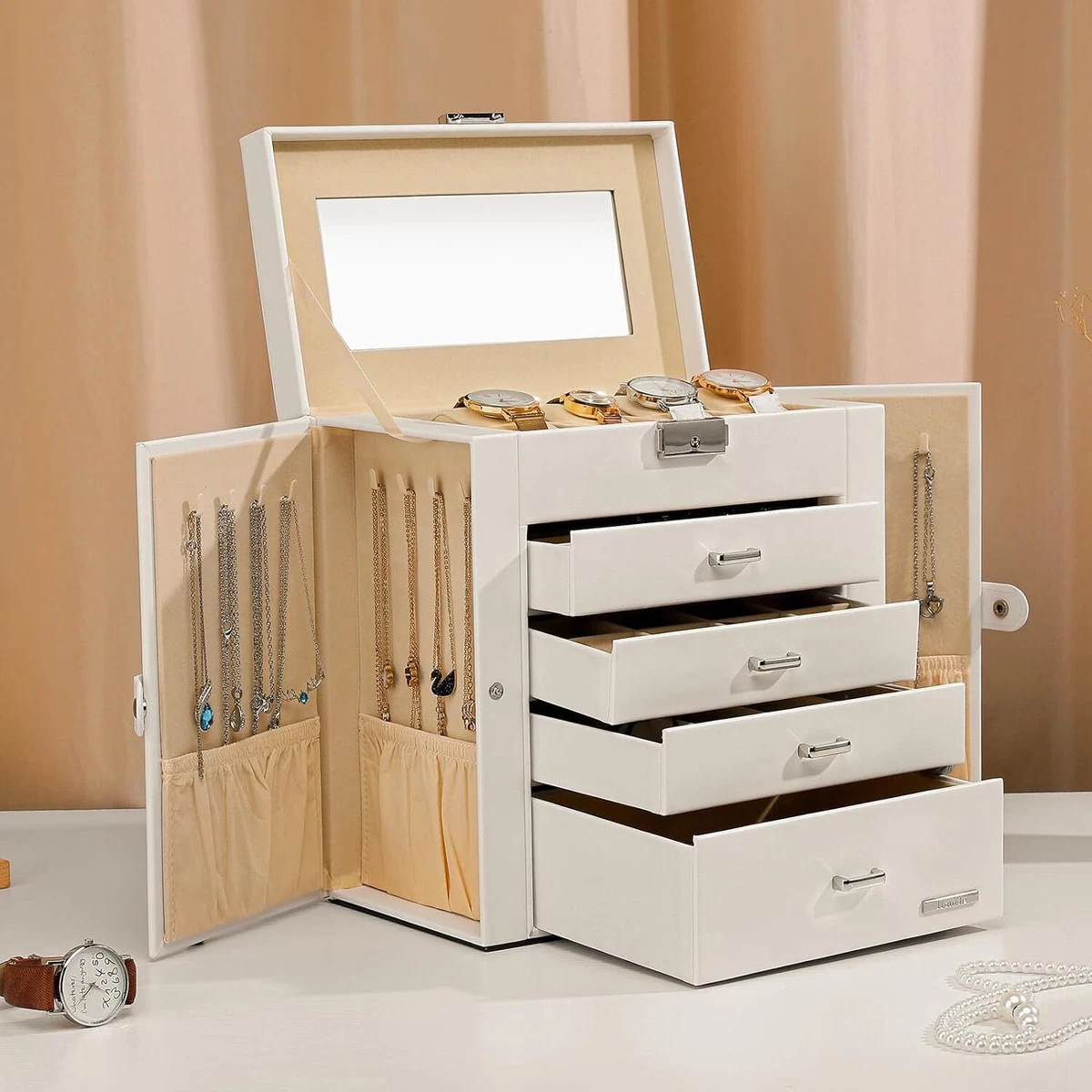 Mirrored watch cheap box