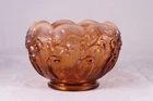 Fenton Pink Opalescent Glass Lily of the Valley Rose Bowl Vase Candle Candy Dish
