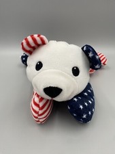 1999 TY SPARKLER the BEAR PILLOW PAL USA Red White Blue 12” Plush