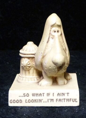 Paula 1964 Dog Faithful Resin Figurine Statue W1 Funny Novelty Paper Weight - Picture 1 of 3