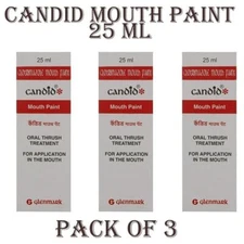 3 X Candid Mouth Paint For Oral Thrush Treatment 25 ml USA Free Ship FREE SHIP