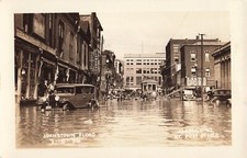Postcard Real Photo Johnston PA Flood March 1936 Post Office Market Street