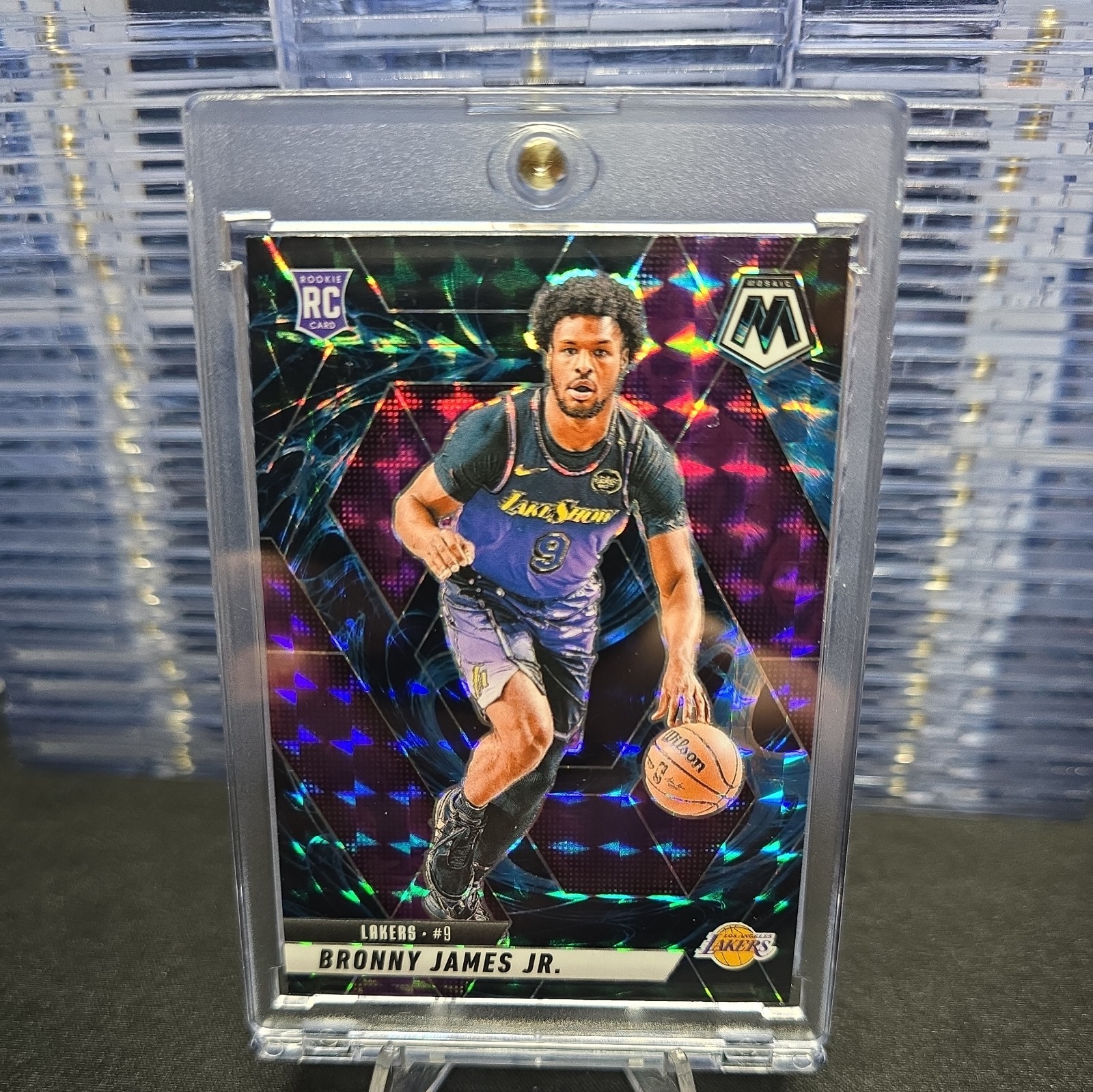 2024-25 Panini Mosaic - Rookies Bronny James #214 Genesis Mosaic Prizm (RC)