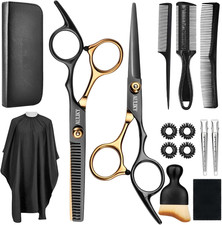 , 15 Pcs Professional Stainless Steel Hairdressing Shears Set Thinning Scissors