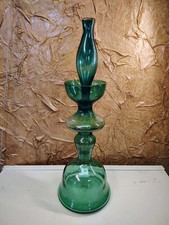 Blenko 5929S Chessman Decanter w/ Stopper Sea Green Wayne Husted 1959 Art Glass