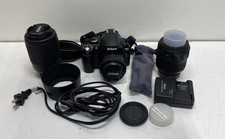 Nikon D60 DSLR Camera 3 Lenses 50mm 18-55mm 55-200mm 6 Piece Photography Lot