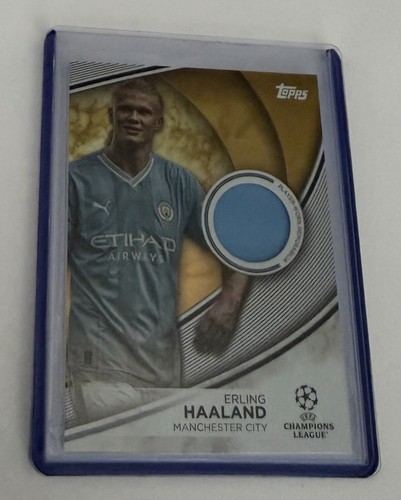 2023-24 Topps UEFA Club Competition Erling Haaland Patch Relic Gold /50 Jersey