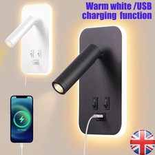 LED Bedside Wall Light, Wall Mounted Reading Spot Lights Rotatable for Bedroom