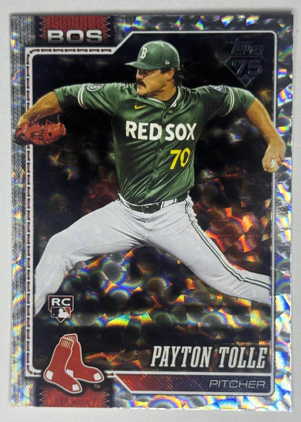 2026 Topps #15 Payton Tolle Silver Crackle Foil