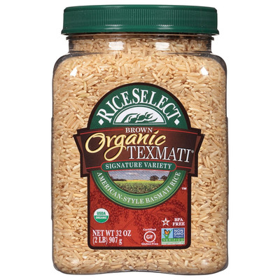 Riceselect Organic Texmati Brown Basmati Rice, Premium Non-Gmo Gluten-Free Long