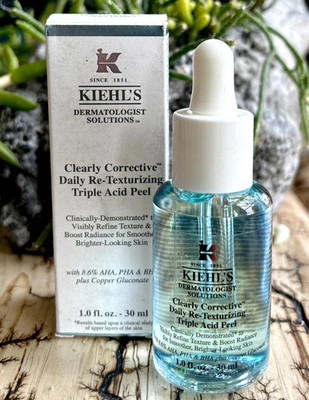 Kiehl's Clearly Corrective Daily Re-Texturizing TRIPLE ACID PEEL 1oz  New in box