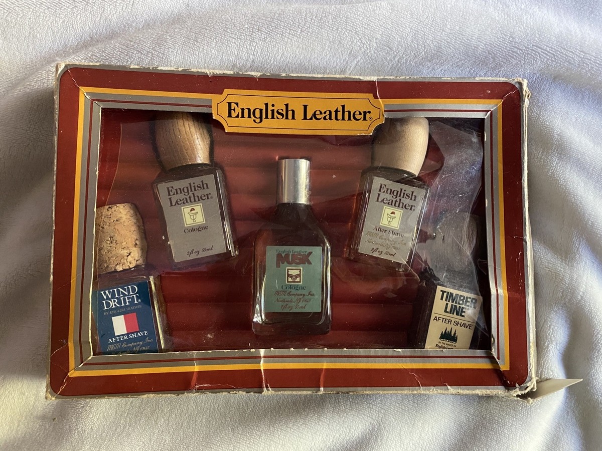 香水(男性用) Vintage English Leather WIND DRIFT Set Vintage English Leather Gift Set 5 FULL Bottles Wind Drift Musk