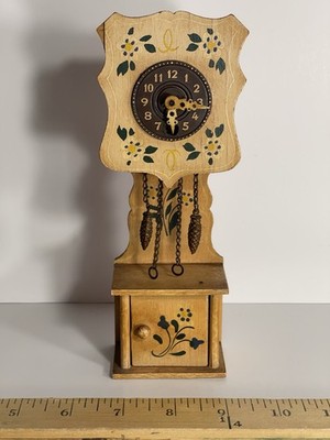J. Hauser Western Germany Black Forest Floral Wooden Cuckoo Clock Mechanical