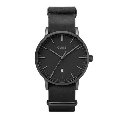 Cluse Black Leather Dress Watch 100% Authentic - CLCW0101501010AC