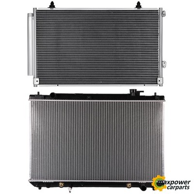 New Aluminum Radiator & AC Condenser Cooling Kit For 01-07 Toyota Highlander 2.4