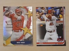 (2) Mike Trout -2019 Topps Chrome #76 "ASG" & 2025 #SMLB-8 Stars of MLB -Angels