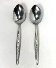 Lifetime Cutlery Stainless Table Spoon X2 Vintage Replacement Flatware Scroll