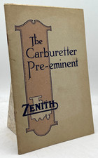 Zenith Carburetter Pre-Eminent Original Sales Brochure & Inserts Code Vacher 500