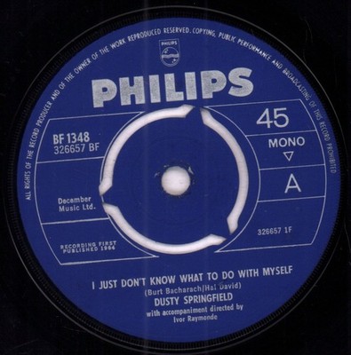 Dusty Springfield I Just Don't Know What To Do With Myself 7'' vinyl UK Philips