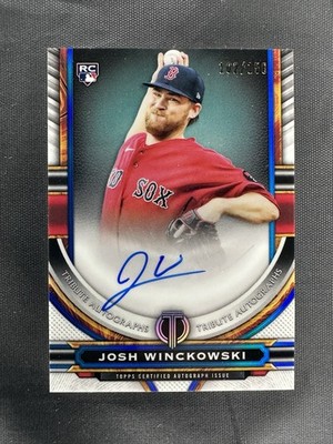 2023 Topps Tribute Josh Winckowski #TA-JWI RC Auto /150 SSP RC Boston Red Sox