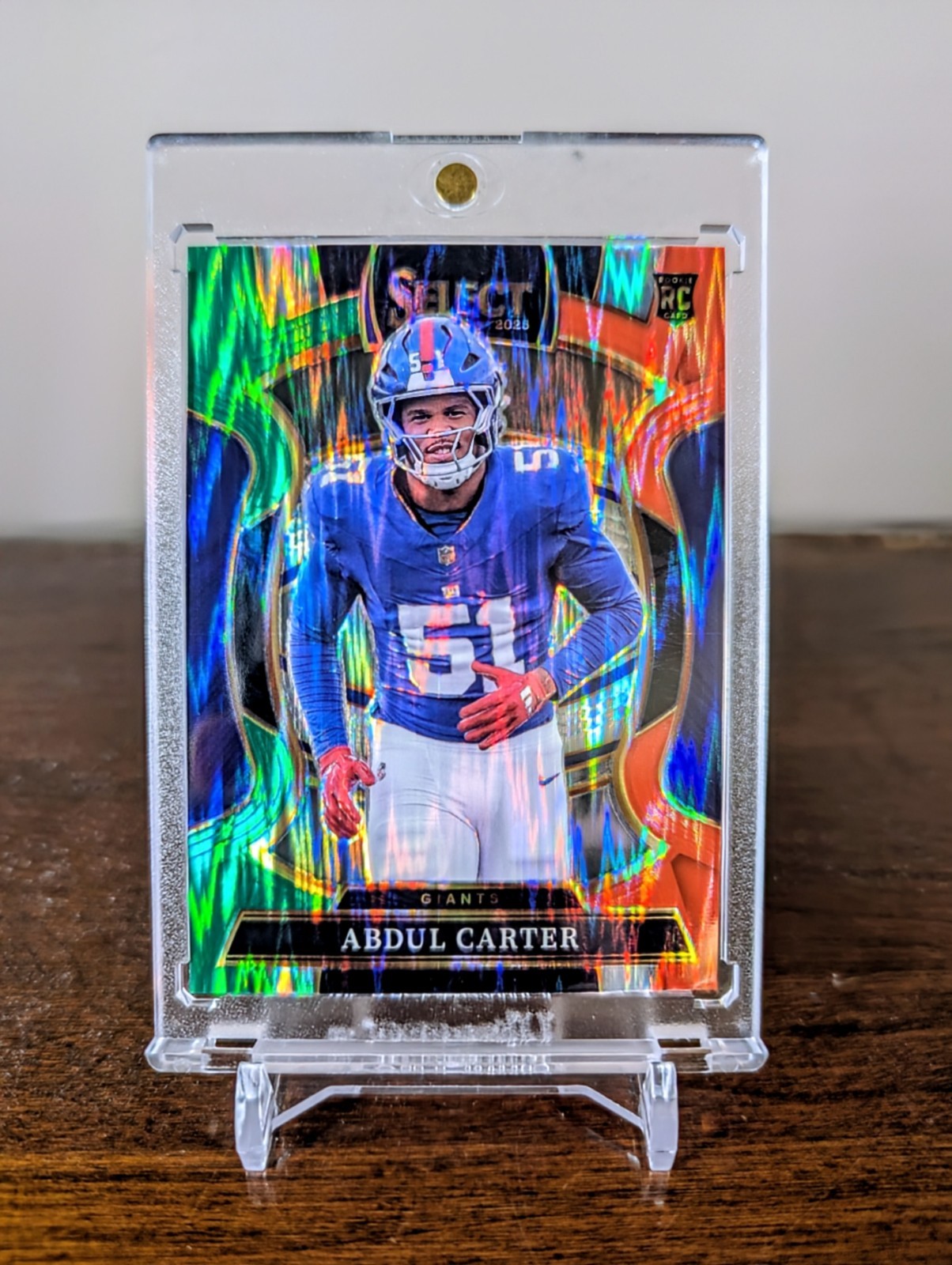 2025 Panini Select - Abdul Carter - #95 GREEN/RED SHOCK PRIZM CONCOURSE (RC)