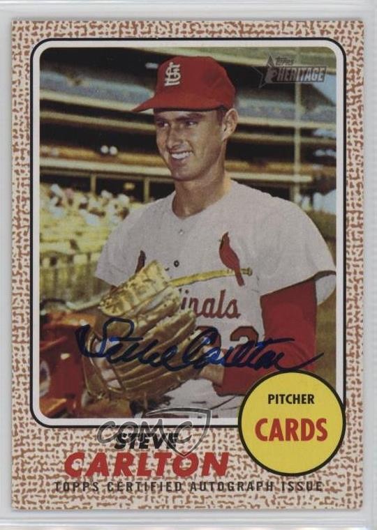 2017 Topps Heritage Real One Auto Steve Carlton #ROA-SC Auto HOF 0t2