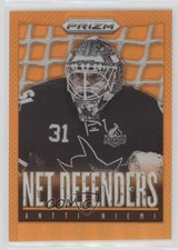 2013-14 Panini Prizm Net Defenders Orange Prizm 13/50 Antti Niemi #ND-2 av1