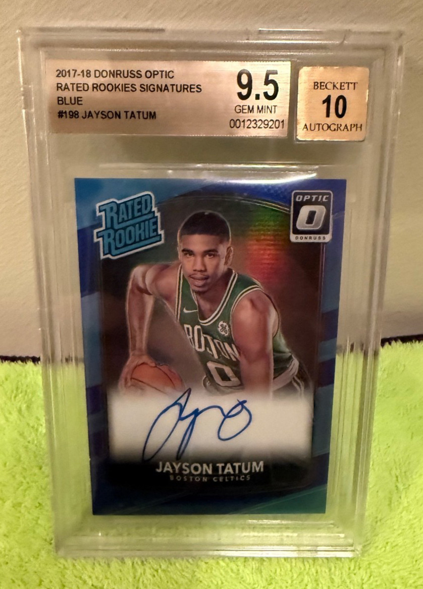 💎 2017-18 Jayson Tatum Optic Blue Prizm Rated Rookie RC Auto /49 BGS 9.5/10