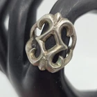 Navajo Old Vintage Sandcast Sterling Silver Native American Ring Size 8