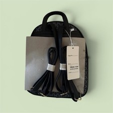 Men's Black/Gray Geometric Backpack Zip Closure, Adjustable Straps, Pockets