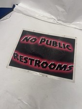 No Public Restrooms laminated bar sign