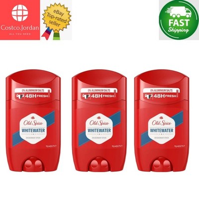 3 X Old Spice Whitewater Deodorant Stick, 50ml FAST SHIPPING 