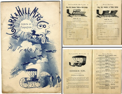 #ad Orig. 1890 Catalogue of Wagon amp; Carriage Accessories Clark amp; Hill Buffalo NY $124.50