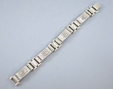 ANTIQUE VICTORIAN SILVER FLORAL ENGRAVED CHUNKY BANGLE BRACELET 30g