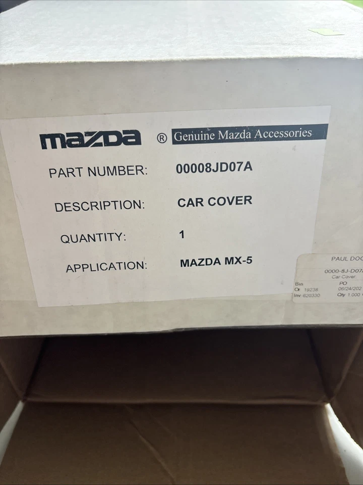2016-2025 Mazda MX-5 OEM Car Cover 00008JD04A New In Box - Image 4 of 4