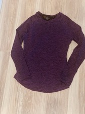 ClimateRight by Cuddl Duds Women's Purple Heather Long Sleeve Base Layer Top M/M