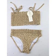 Rylee + Cru Dotty Smocked Bikini Girls 6-7