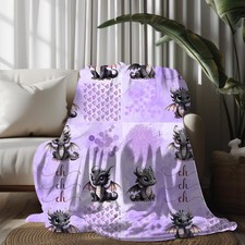 Personalized Baby Dragon Fleece Blanket Custom Name Gift Newborn Shower