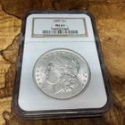 1886 Morgan Dollar Graded MS 63 NGC Silver $1 Coin NO RESERVE