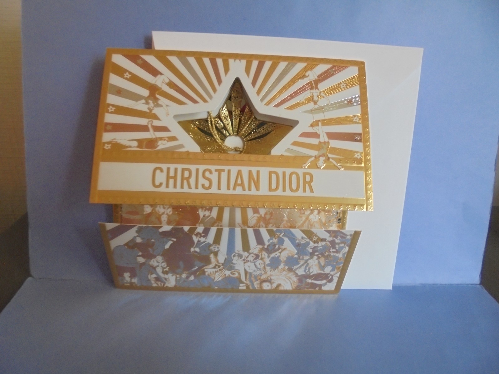 DIOR - CHRISTMAS CARD 2025 IN 3 PARTS - WITH GOLD STAR AND ENVELOPE -
